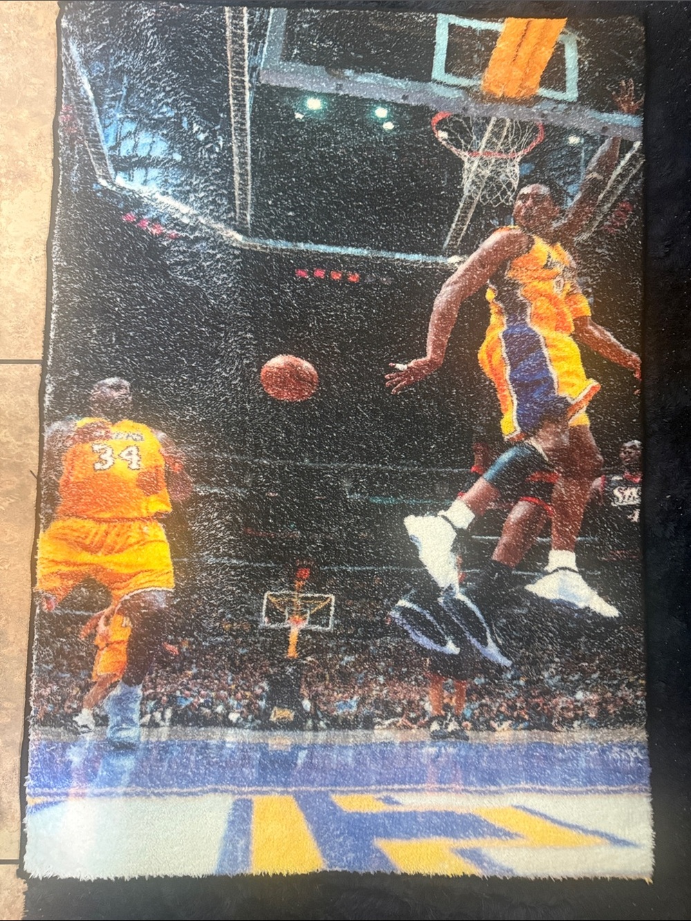 NEW! Kobe & Shaq Lakers Rug  33”x22”